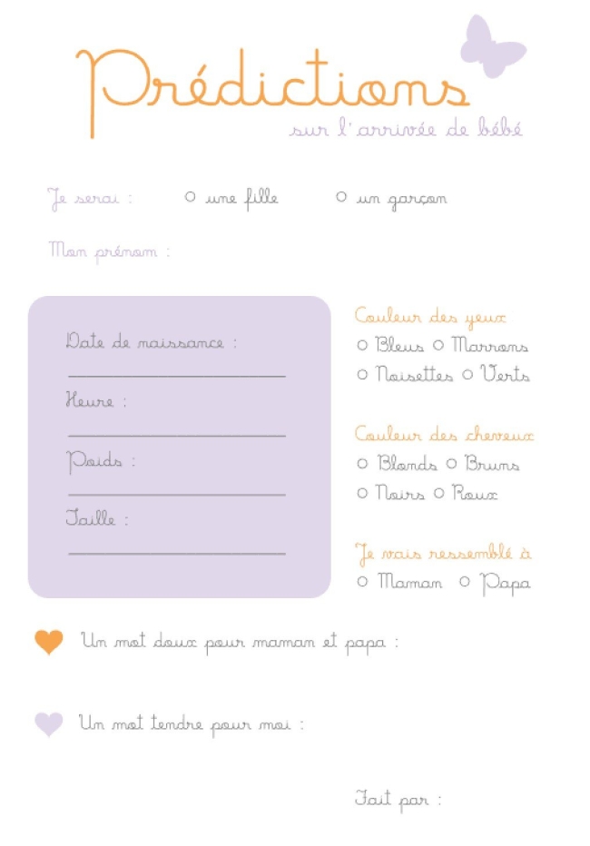 Cartes de prédictions - Tendre papillon