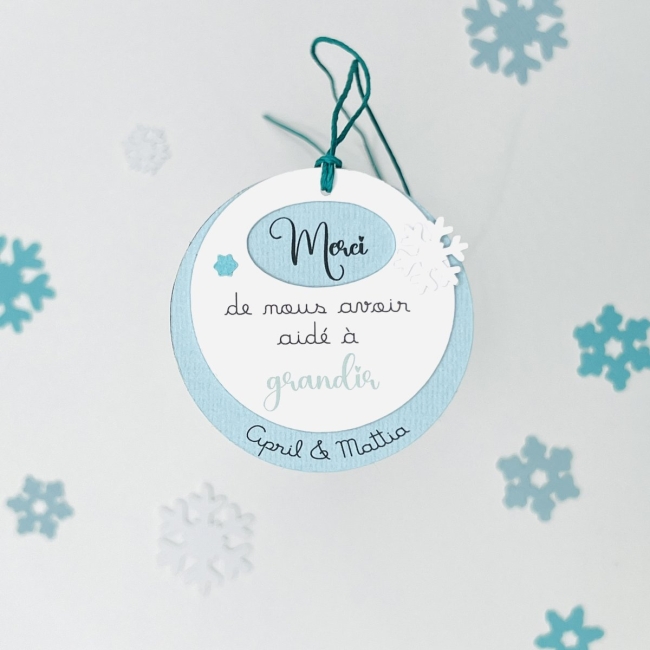 Etiquettes de remerciement - Flocon