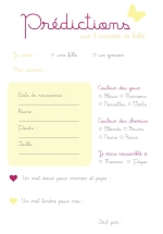 Cartes de prédictions - Tendre papillon