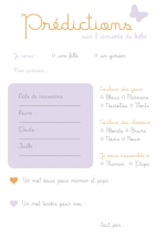 Cartes de prédictions - Tendre papillon