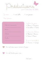 Cartes de prédictions - Tendre papillon